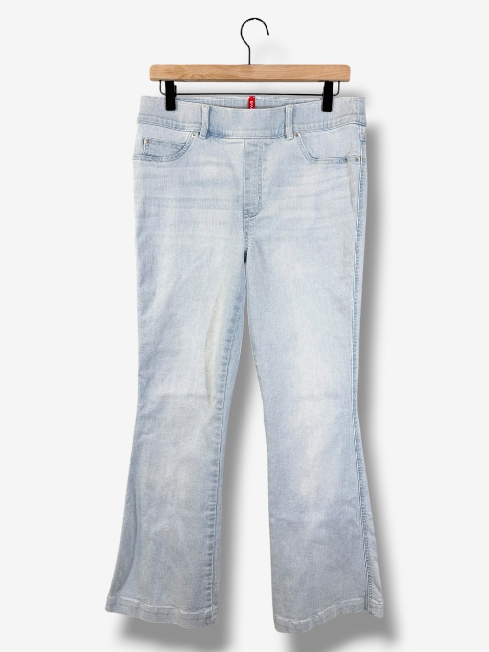 SPANX 20348R Retro Light Wash Pull On Flare Jeans Size L
